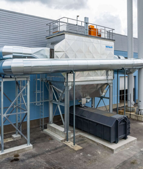 Elveso biomass boilerhouse electrical filter