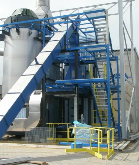 wood chip boiler plant