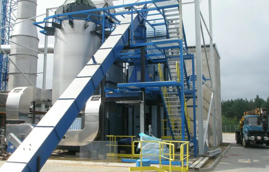 wood chip boiler plant