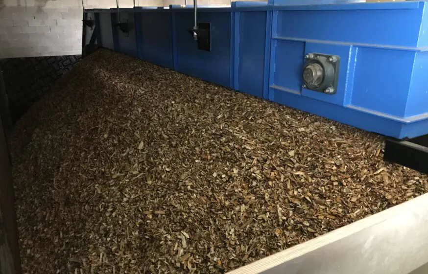 2.5 MW boiler house biofuel storage.