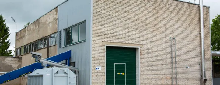 Biofuel boiler house with a capacity of 1 MW.