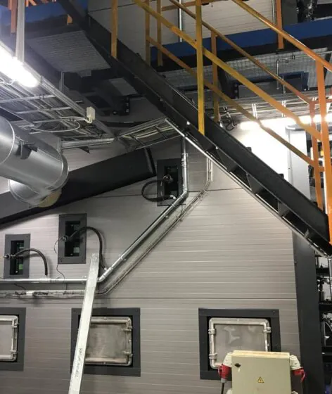 biofuel boiler house with a capacity of 2,5MW.