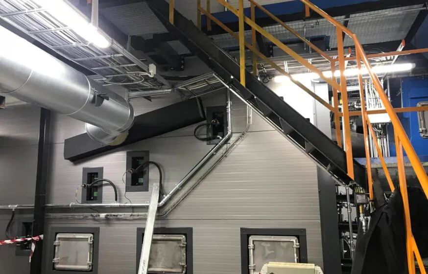 biofuel boiler house with a capacity of 2,5MW.
