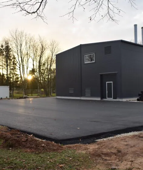 Aseri small town biomass boiler house