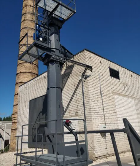 Abja biomass boiler house fuel screw