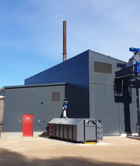 Kambja biomass boiler house outside