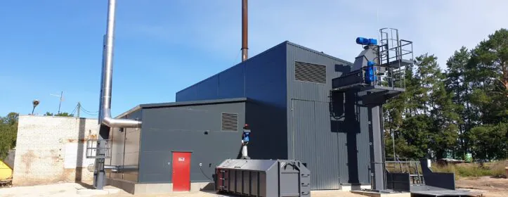 Kambja biomass boiler house outside