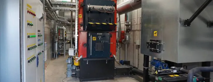Rakke Stadium biomass boiler house