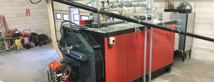 Biomass boiler house with capacity of 0,9 MW