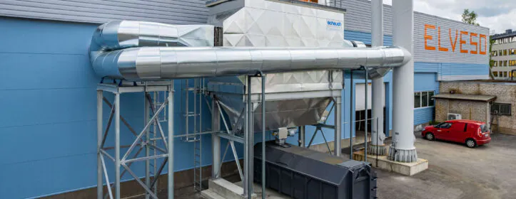 Elveso biomass boilerhouse electrical filter